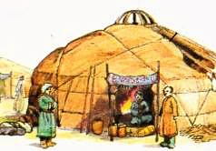 Монголы были кочевниками и жили в особых домах, перевозимых с места на место